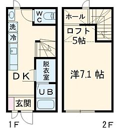 ヴォールデア八女A 1DKの間取図画像