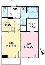 コンフォートS 1LDKの間取図画像