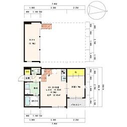 Stage苗代町 1LDKの間取図画像