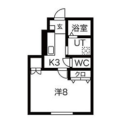 Vista 1階1Kの間取り