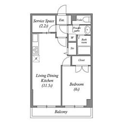 メゾン南柏綾 1SLDKの間取図画像