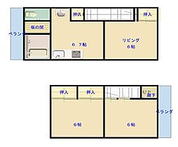 シーサイドアパート 2階3DKの間取り