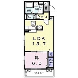 ロータス 1LDKの間取図画像