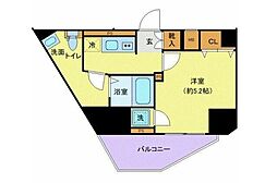 ジェノヴィア渋谷笹塚スカイガーデン 1階1Kの間取り