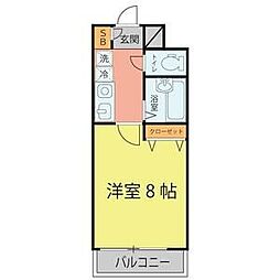 HIKOハイツ 1Kの間取図画像