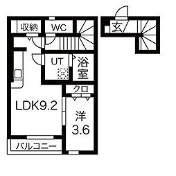 ラビスタアイワヒルズI(A) 1SKの間取図画像