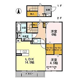 カスティージョ 2LDKの間取図画像
