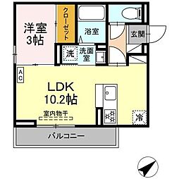 （仮称）ディアライズ清瀬町 3階1LDKの間取り