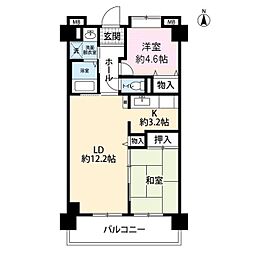 コーポレート船堀 803 8階2LDKの間取り