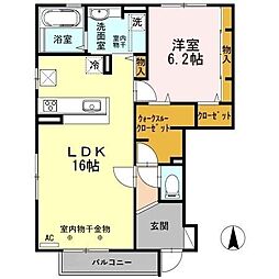 IVER 1LDKの間取図画像