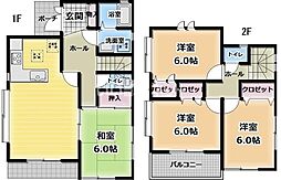 JR横浜線 菊名駅 徒歩27分の賃貸一戸建て 1階4LDKの間取り