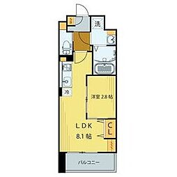 ジェルグランデ原町本通 1LDKの間取図画像