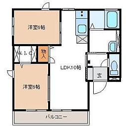 ロイヤルヒルズ 2LDKの間取図画像