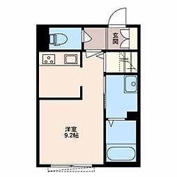 スーペリアN ワンルームの間取図画像