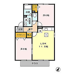 ベルメゾン 2LDKの間取図画像