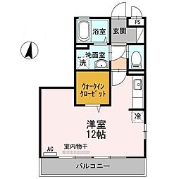 シャルル1 ワンルームの間取図画像