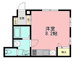 ドルチェ成瀬 1Kの間取図画像