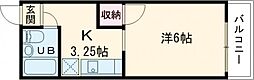 メゾン敬 1Kの間取図画像