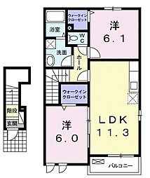 間取図画像 2LDK