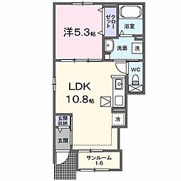 エランドロード 1LDKの間取図画像