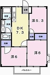 コーポ三輪 3DKの間取図画像