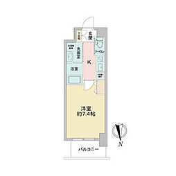 ファーストフィオーレ江坂レガリス 1Kの間取図画像