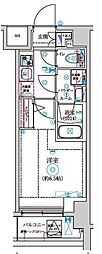 京王井の頭線 高井戸駅 徒歩10分の賃貸マンション 5階1Kの間取り