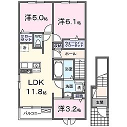 ルピナス箕面 3LDKの間取図画像
