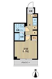 ドゥーエ東陽町 1Kの間取図画像
