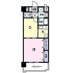 フランメゾン平成 1DKの間取図画像