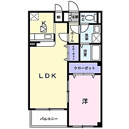 メゾンフレーシュ 1LDKの間取図画像