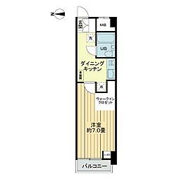 錦町チサンマンション 1Kの間取図画像