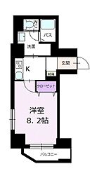 きくやcourt浅草 1Kの間取図画像