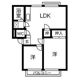 間取図画像 2LDK
