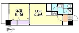 COCO白楽町 1LDKの間取図画像