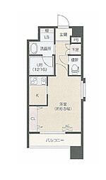 OrchidResidence上呉服 1Kの間取図画像