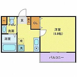 MQuatro湘南海岸公園1 1SDKの間取図画像