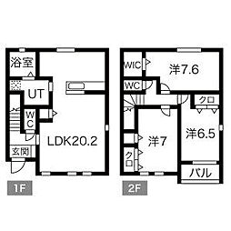 Liberta A106 1階3LDKの間取り