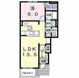 ベントルナータ 1LDKの間取図画像