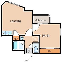 マトリクスビル 1LDKの間取図画像