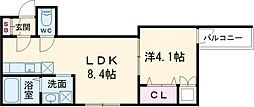 アトムハウス3号館 1LDKの間取図画像