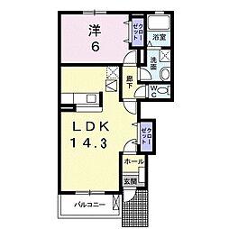 銀河C 1LDKの間取図画像