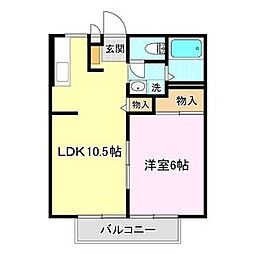 サンライフヤギヌマ 1LDKの間取図画像