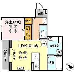 ＳＨＩＮＹＡ ＢＬＤＧ.V 3階1LDKの間取り