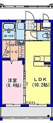 ライズ霧島 1LDKの間取図画像