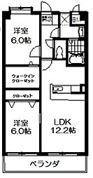 サピエンツァ太宰府 2LDKの間取図画像