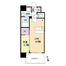 セレニテ福島プリエ 1LDKの間取図画像
