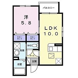 ヒカルサ小岩 1LDKの間取図画像