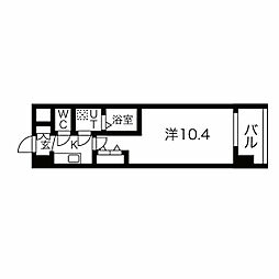 THE MUSIC COURT 1Kの間取図画像