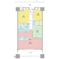 ザ・タワー新潟 3LDKの間取図画像